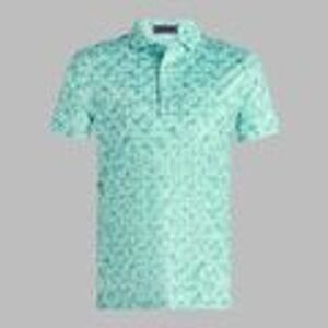 G/FORE MAPPED ICON CAMO TECH JERSEY MODERN SPREAD COLLAR POLO XL